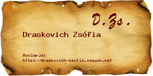 Draskovich Zsófia névjegykártya