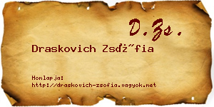 Draskovich Zsófia névjegykártya