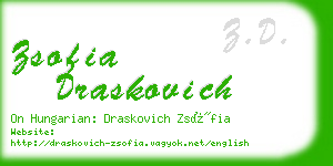 zsofia draskovich business card